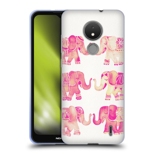 Cat Coquillette Animals 2 Pink Elephants Soft Gel Case for Nokia C21