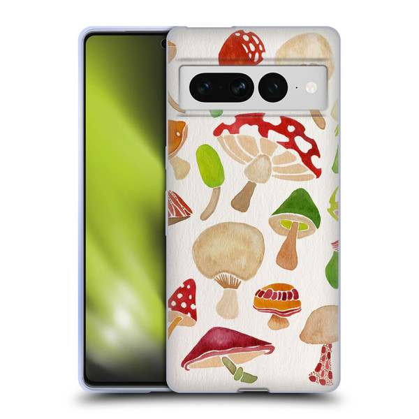 Cat Coquillette Nature Mushrooms Soft Gel Case for Google Pixel 7 Pro