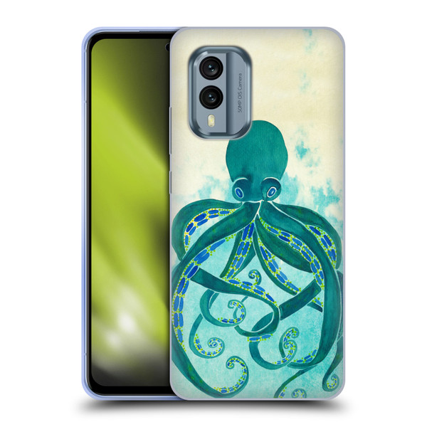 Cat Coquillette Sea Octopus Soft Gel Case for Nokia X30
