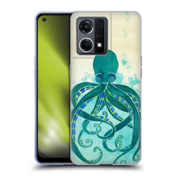 Cat Coquillette Sea Octopus Soft Gel Case for OPPO Reno8 4G