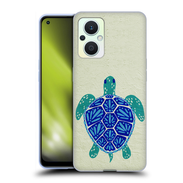 Cat Coquillette Sea Turtle Blue Soft Gel Case for OPPO Reno8 Lite