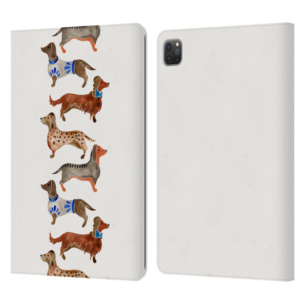 Cat Coquillette Animals Dachshunds Leather Book Wallet Case Cover For Apple iPad Pro 11 2020 / 2021 / 2022