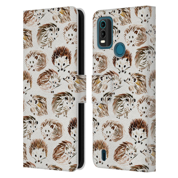 Cat Coquillette Animals Hedgehogs Leather Book Wallet Case Cover For Nokia G11 Plus