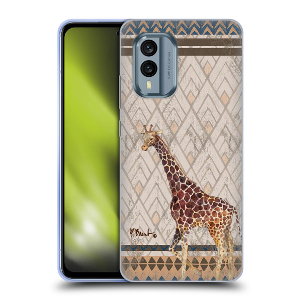 Paul Brent Animals Tribal Giraffe Soft Gel Case for Nokia X30