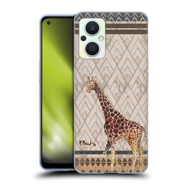 Paul Brent Animals Tribal Giraffe Soft Gel Case for OPPO Reno8 Lite