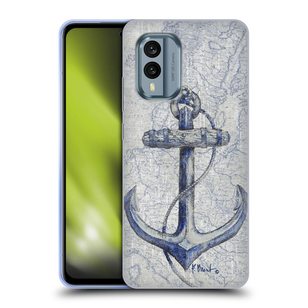 Paul Brent Nautical Vintage Anchor Soft Gel Case for Nokia X30