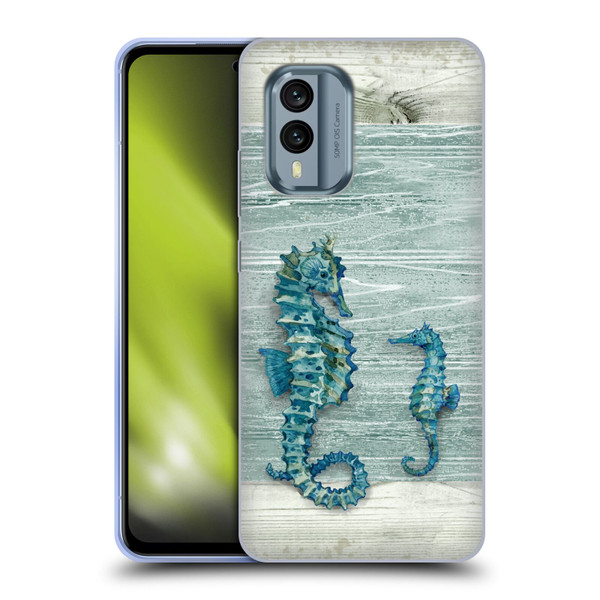 Paul Brent Sea Creatures Seahorse Soft Gel Case for Nokia X30