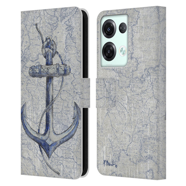 Paul Brent Nautical Vintage Anchor Leather Book Wallet Case Cover For OPPO Reno8 Pro