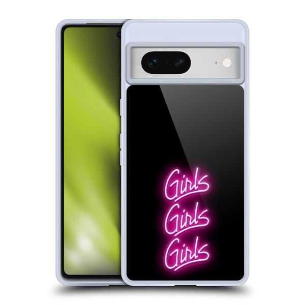Motley Crue Logos Girls Neon Soft Gel Case for Google Pixel 7
