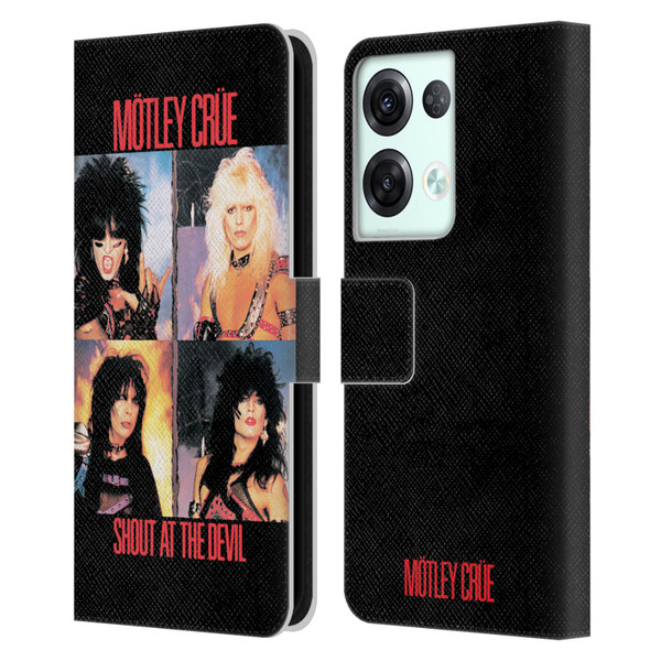 Motley Crue Albums Shout At The Devil Leather Book Wallet Case Cover For OPPO Reno8 Pro
