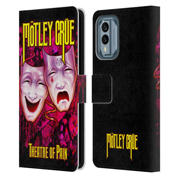 Motley Crue Key Art Theater Of Pain Leather Book Wallet Case Cover For Nokia X30