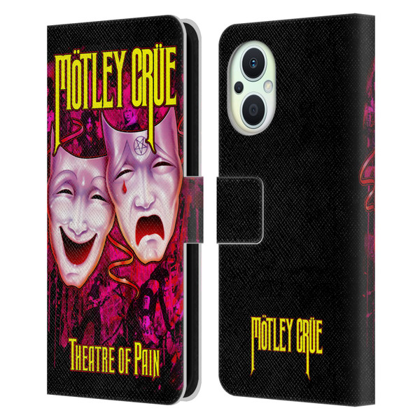Motley Crue Key Art Theater Of Pain Leather Book Wallet Case Cover For OPPO Reno8 Lite