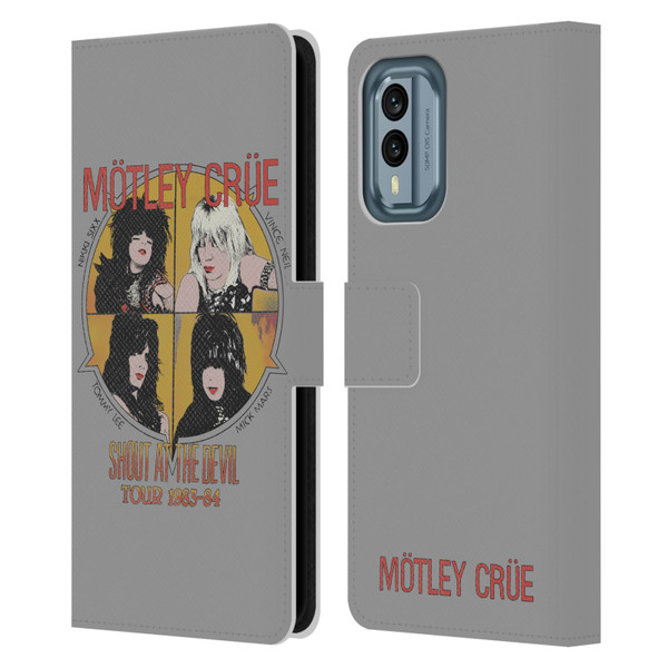 Motley Crue Tours SATD Vintage Leather Book Wallet Case Cover For Nokia X30