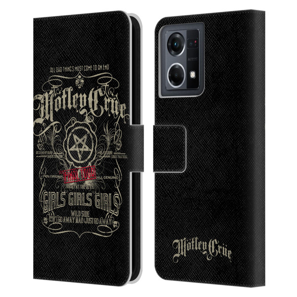 Motley Crue Tours Girls Girls Girls Leather Book Wallet Case Cover For OPPO Reno8 4G