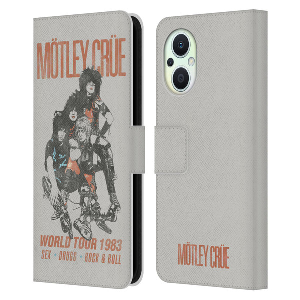 Motley Crue Tours Sex, Drugs and Rock & Roll Leather Book Wallet Case Cover For OPPO Reno8 Lite