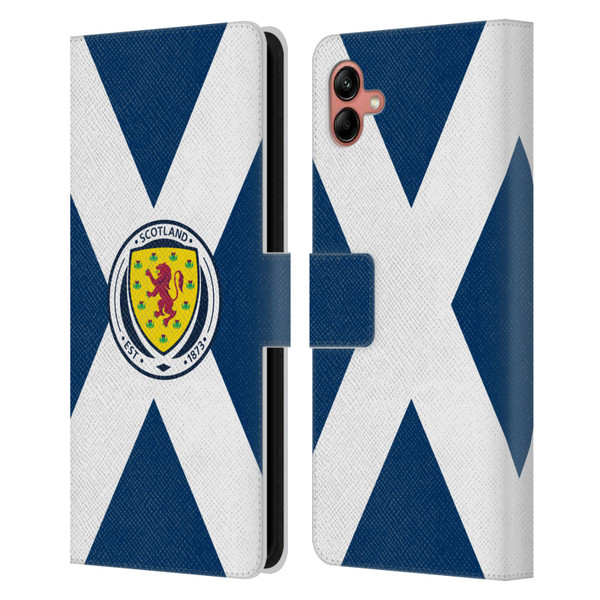 Scotland National Football Team Logo 2 Scotland Flag Leather Book Wallet Case Cover For Samsung Galaxy A04 (2022)