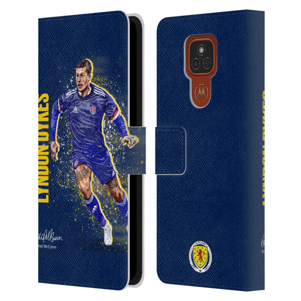 Scotland National Football Team Players Lyndon Dykes Leather Book Wallet Case Cover For Motorola Moto E7 Plus