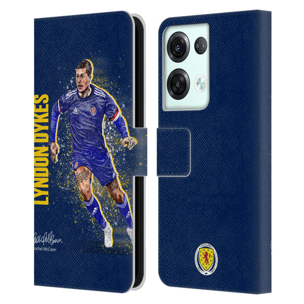 Scotland National Football Team Players Lyndon Dykes Leather Book Wallet Case Cover For OPPO Reno8 Pro