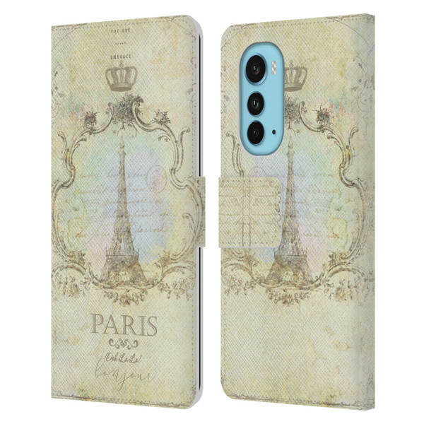 Jena DellaGrottaglia Assorted Paris My Embrace Leather Book Wallet Case Cover For Motorola Edge (2022)