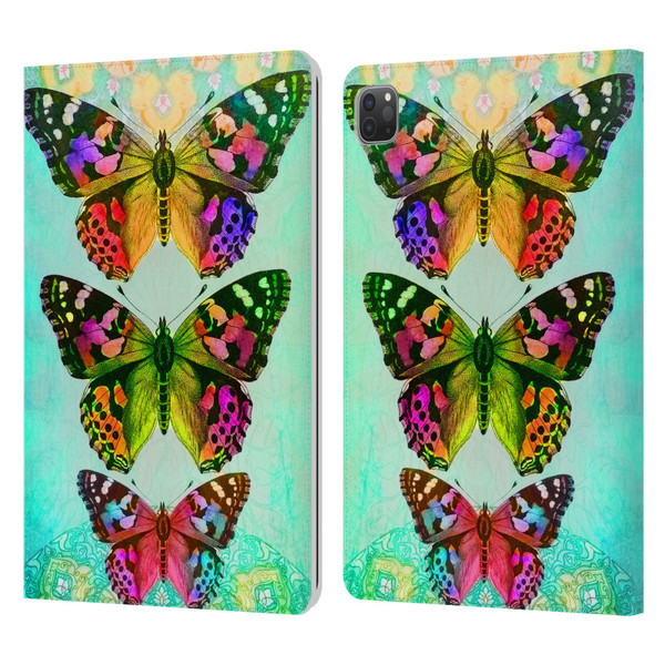 Jena DellaGrottaglia Insects Butterflies 2 Leather Book Wallet Case Cover For Apple iPad Pro 11 2020 / 2021 / 2022