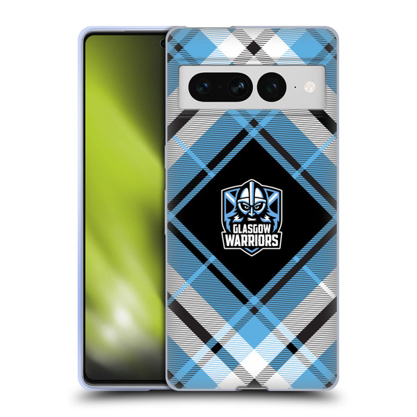 Glasgow Warriors Logo 2 Diagonal Tartan Soft Gel Case for Google Pixel 7 Pro