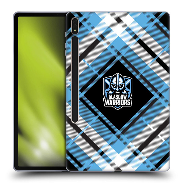 Glasgow Warriors Logo 2 Diagonal Tartan Soft Gel Case for Samsung Galaxy Tab S8 Plus
