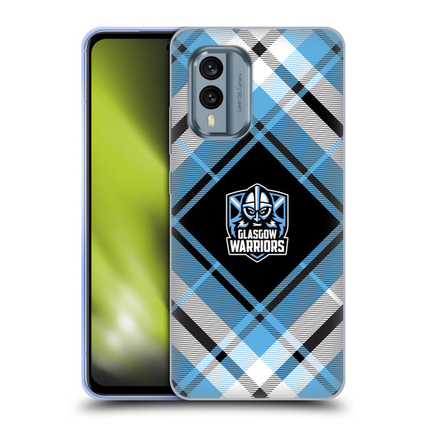 Glasgow Warriors Logo 2 Diagonal Tartan Soft Gel Case for Nokia X30