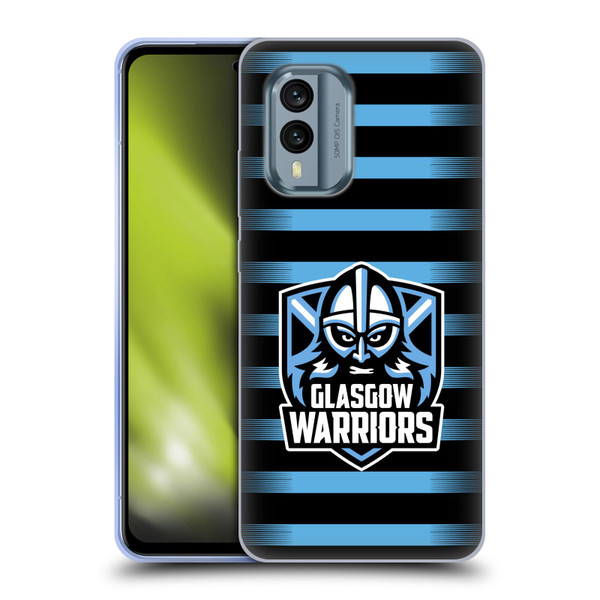 Glasgow Warriors Logo 2 Stripes Soft Gel Case for Nokia X30