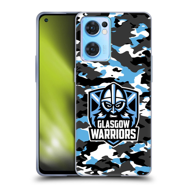 Glasgow Warriors Logo 2 Camouflage Soft Gel Case for OPPO Reno7 5G / Find X5 Lite