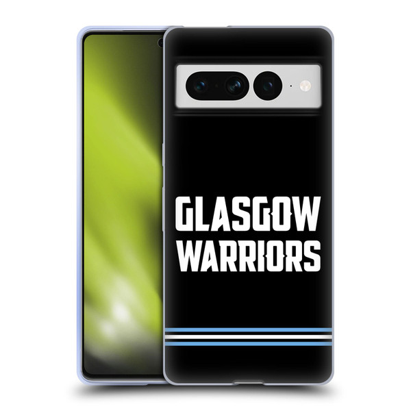 Glasgow Warriors Logo Text Type Black Soft Gel Case for Google Pixel 7 Pro