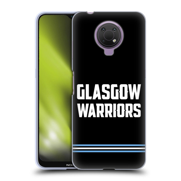 Glasgow Warriors Logo Text Type Black Soft Gel Case for Nokia G10