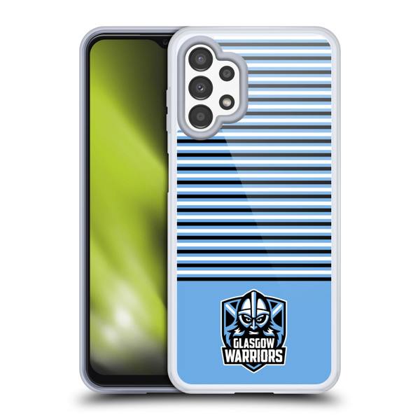 Glasgow Warriors Logo Stripes Blue 2 Soft Gel Case for Samsung Galaxy A13 (2022)