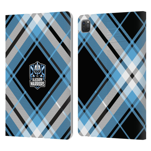 Glasgow Warriors Logo 2 Diagonal Tartan Leather Book Wallet Case Cover For Apple iPad Pro 11 2020 / 2021 / 2022
