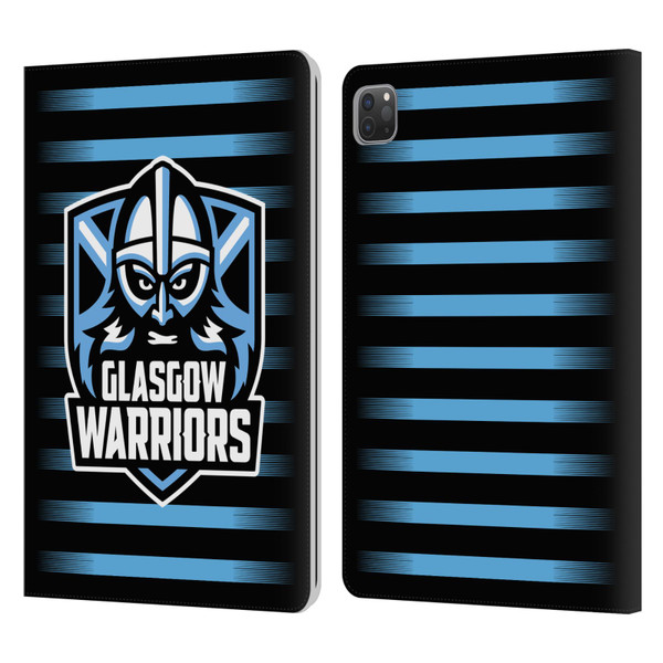 Glasgow Warriors Logo 2 Stripes Leather Book Wallet Case Cover For Apple iPad Pro 11 2020 / 2021 / 2022