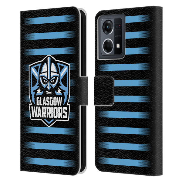 Glasgow Warriors Logo 2 Stripes Leather Book Wallet Case Cover For OPPO Reno8 4G