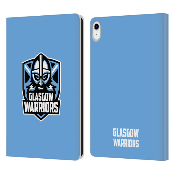 Glasgow Warriors Logo Plain Blue Leather Book Wallet Case Cover For Apple iPad 10.9 (2022)