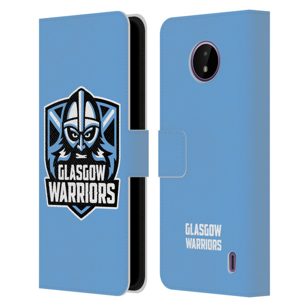 Glasgow Warriors Logo Plain Blue Leather Book Wallet Case Cover For Nokia C10 / C20