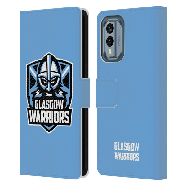 Glasgow Warriors Logo Plain Blue Leather Book Wallet Case Cover For Nokia X30