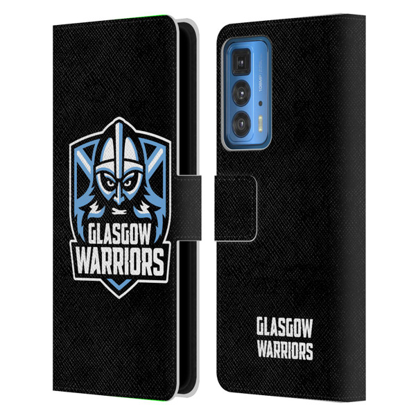Glasgow Warriors Logo Plain Black Leather Book Wallet Case Cover For Motorola Edge (2022)