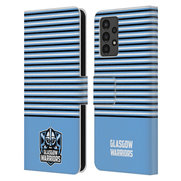 Glasgow Warriors Logo Stripes Blue 2 Leather Book Wallet Case Cover For Samsung Galaxy A13 (2022)