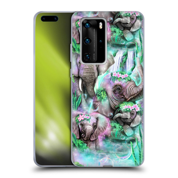 Sheena Pike Animals Daydream Elephants Lagoon Soft Gel Case for Huawei P40 Pro / P40 Pro Plus 5G