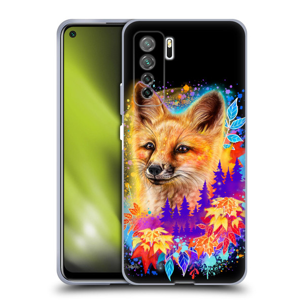 Sheena Pike Animals Red Fox Spirit & Autumn Leaves Soft Gel Case for Huawei Nova 7 SE/P40 Lite 5G