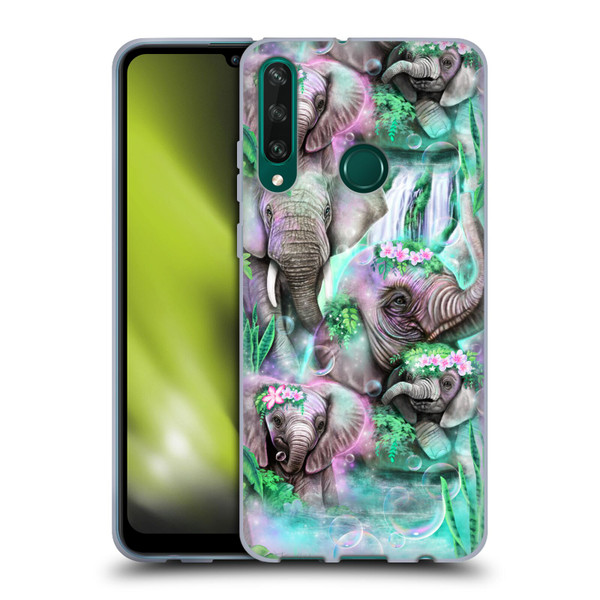 Sheena Pike Animals Daydream Elephants Lagoon Soft Gel Case for Huawei Y6p