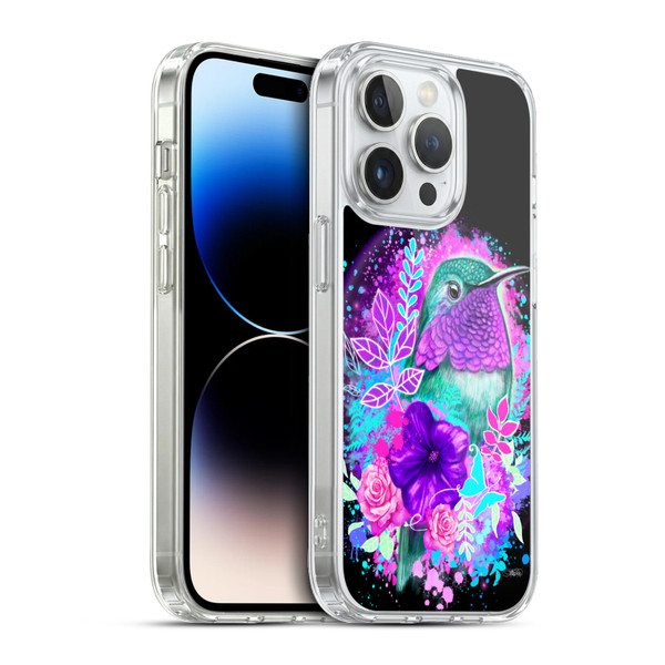 Sheena Pike Animals Purple Hummingbird Spirit Soft Gel Case for Apple iPhone 13 Pro & MagSafe