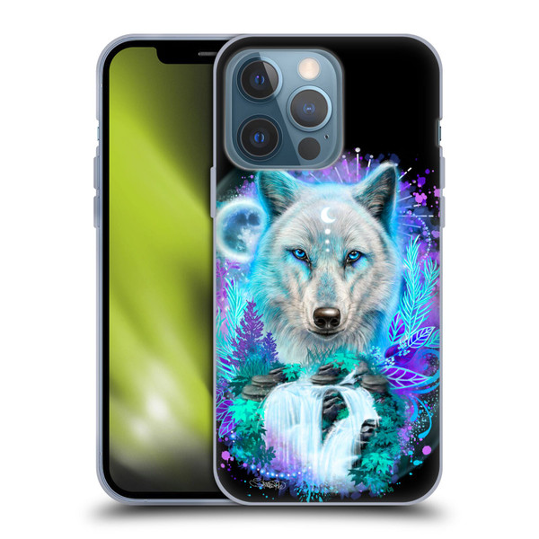 Sheena Pike Animals Winter Wolf Spirit & Waterfall Soft Gel Case for Apple iPhone 13 Pro