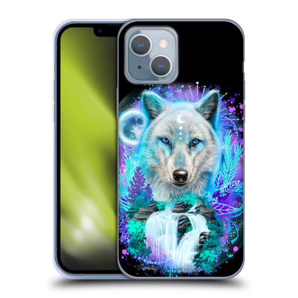 Sheena Pike Animals Winter Wolf Spirit & Waterfall Soft Gel Case for Apple iPhone 14