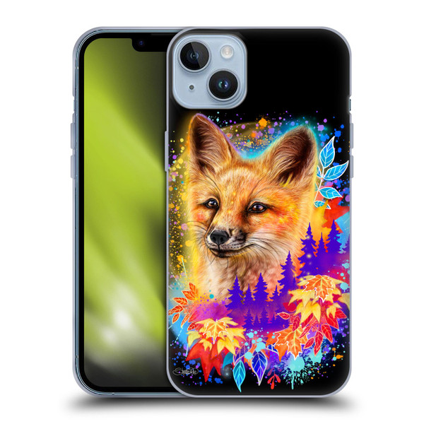 Sheena Pike Animals Red Fox Spirit & Autumn Leaves Soft Gel Case for Apple iPhone 14 Plus