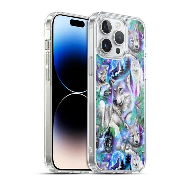 Sheena Pike Animals Daydream Galaxy Wolves Soft Gel Case for Apple iPhone 14 Pro Max & MagSafe