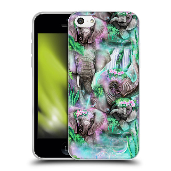 Sheena Pike Animals Daydream Elephants Lagoon Soft Gel Case for Apple iPhone 5c