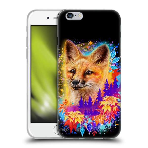 Sheena Pike Animals Red Fox Spirit & Autumn Leaves Soft Gel Case for Apple iPhone 6 / iPhone 6s